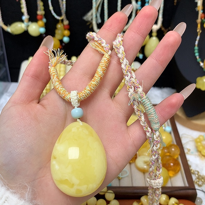 手链蜜蜡未镶嵌蜜蜡吊坠项链