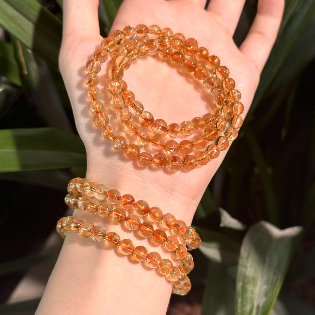 H216 天然黄水晶多圈手串 多样性发其一