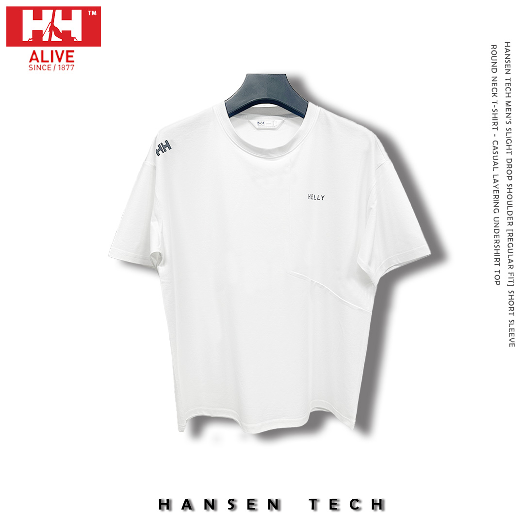 HANSEN TECH 男士春夏款宽松圆领休闲内搭半袖上衣HH短袖T恤803