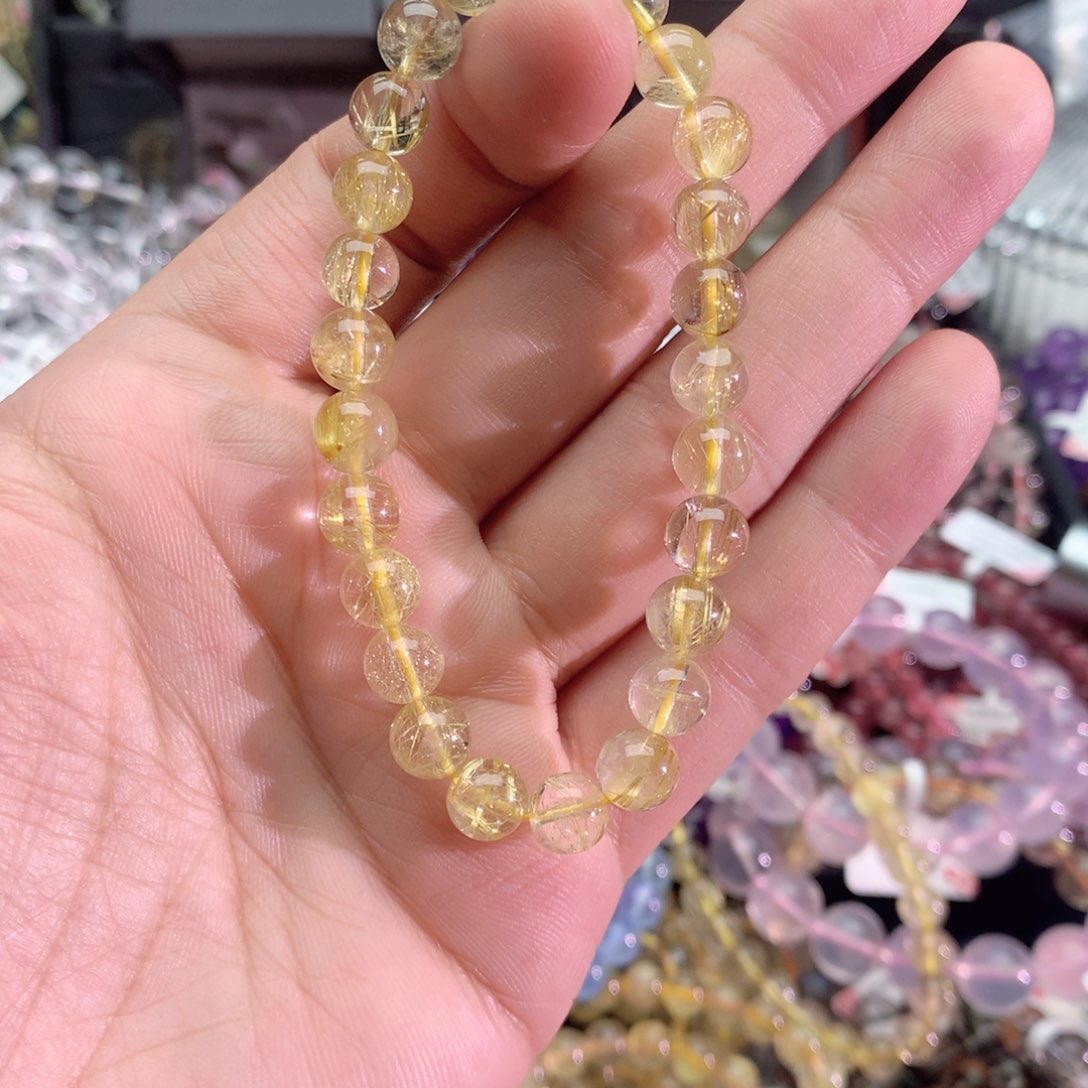 发晶手串未镶嵌H****r钛晶手链7