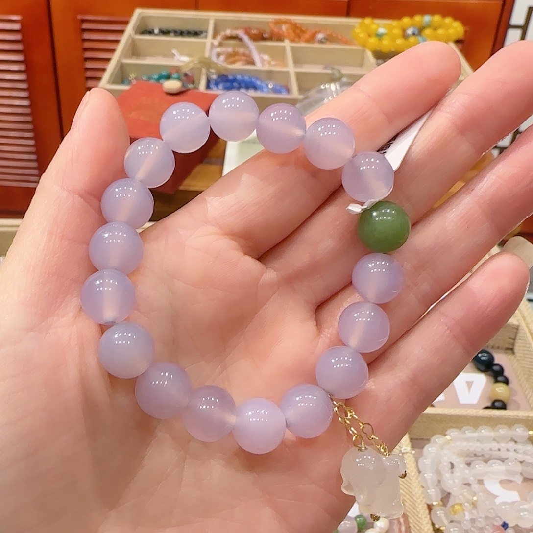 玛瑙/玉髓紫玛瑙兔子未镶嵌小*有紫玛瑙兔子