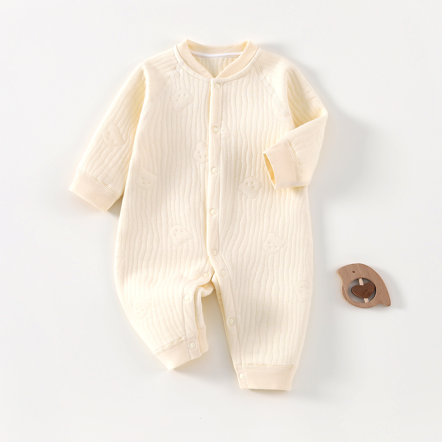 婴儿衣服秋季外出秋装a类男宝宝夹棉哈衣安阳童装加厚保暖连体衣a