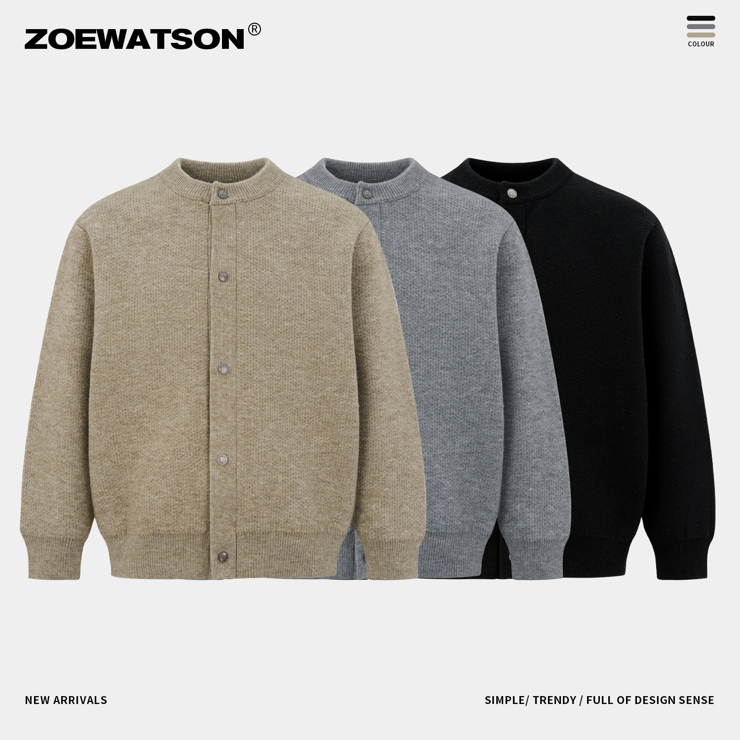 【ZOEWATSON】毛衣针织开衫重磅1100G老钱风轻奢毛衣男款冬季Z5517