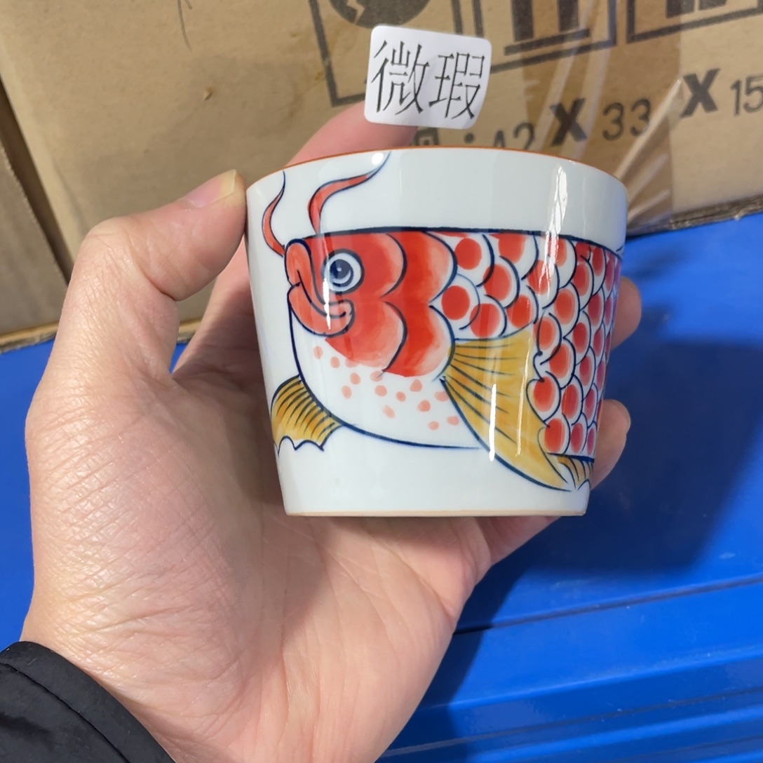 釉下手绘茶具微瑕