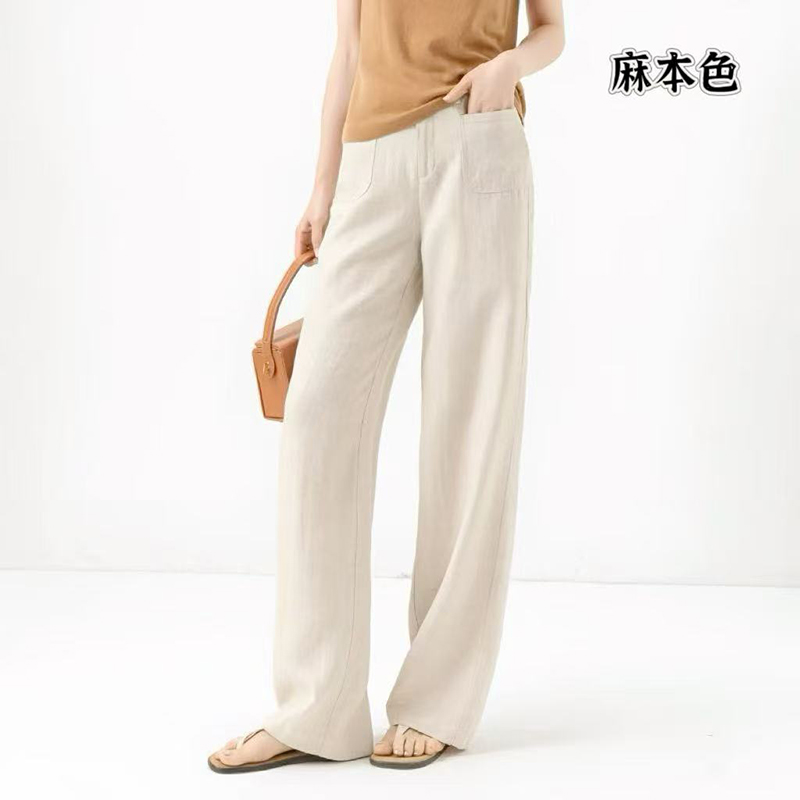 直筒裤春秋白色宽松休闲裤阔腿裤裤子XMF-2590