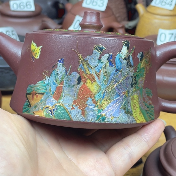 茶壶紫砂紫砂壶底槽清柱础300cc