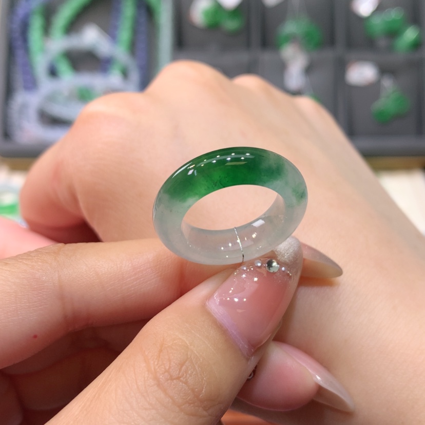 【闪购商品】翡翠戒指未镶嵌10号聚宝盆