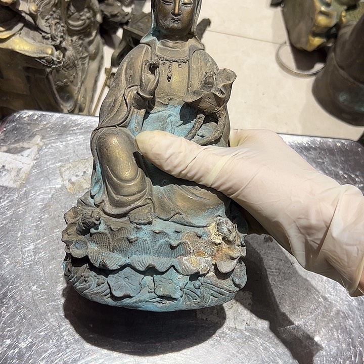 西***狼黄铜摆件工艺品摆件有铸造沙