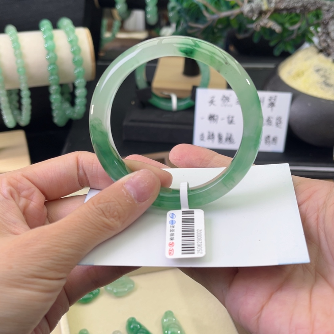 石英质玉（非洲翠）手镯未镶嵌