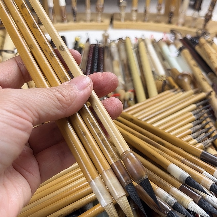 牛角斗湘妃竹紫毫小楷狼毫小楷4支