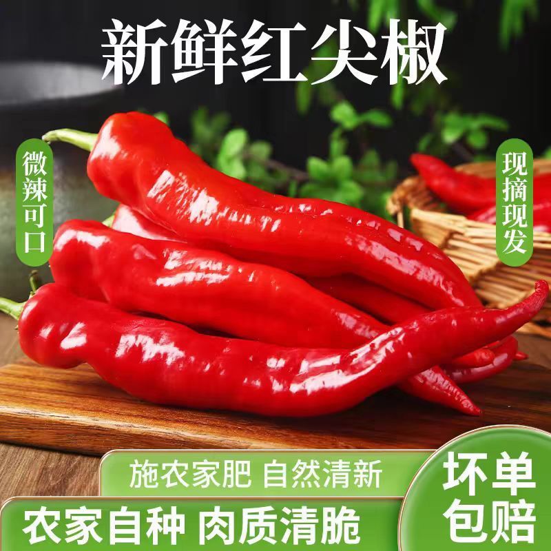 (顺丰包邮)微辣红泡椒美人椒大红尖椒糯米椒专用辣椒酱红椒批发