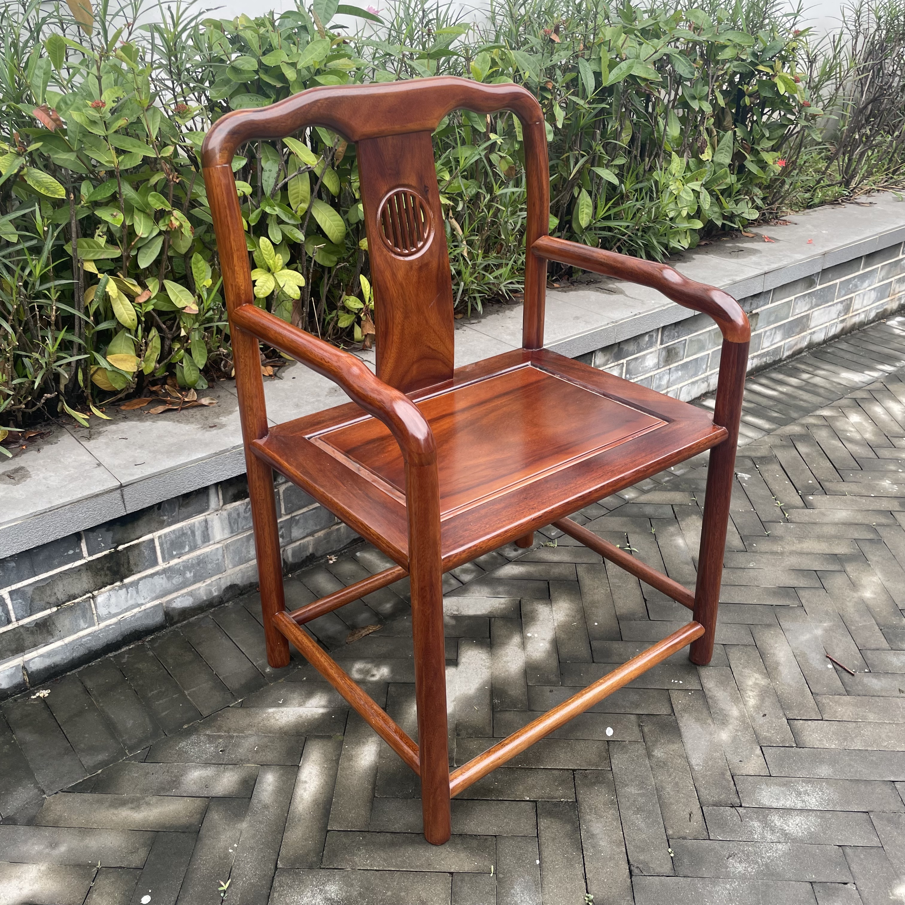 【托鞋佬】巴西黄檀新中式浩然客椅全实木办公室太师椅阳台茶桌客椅