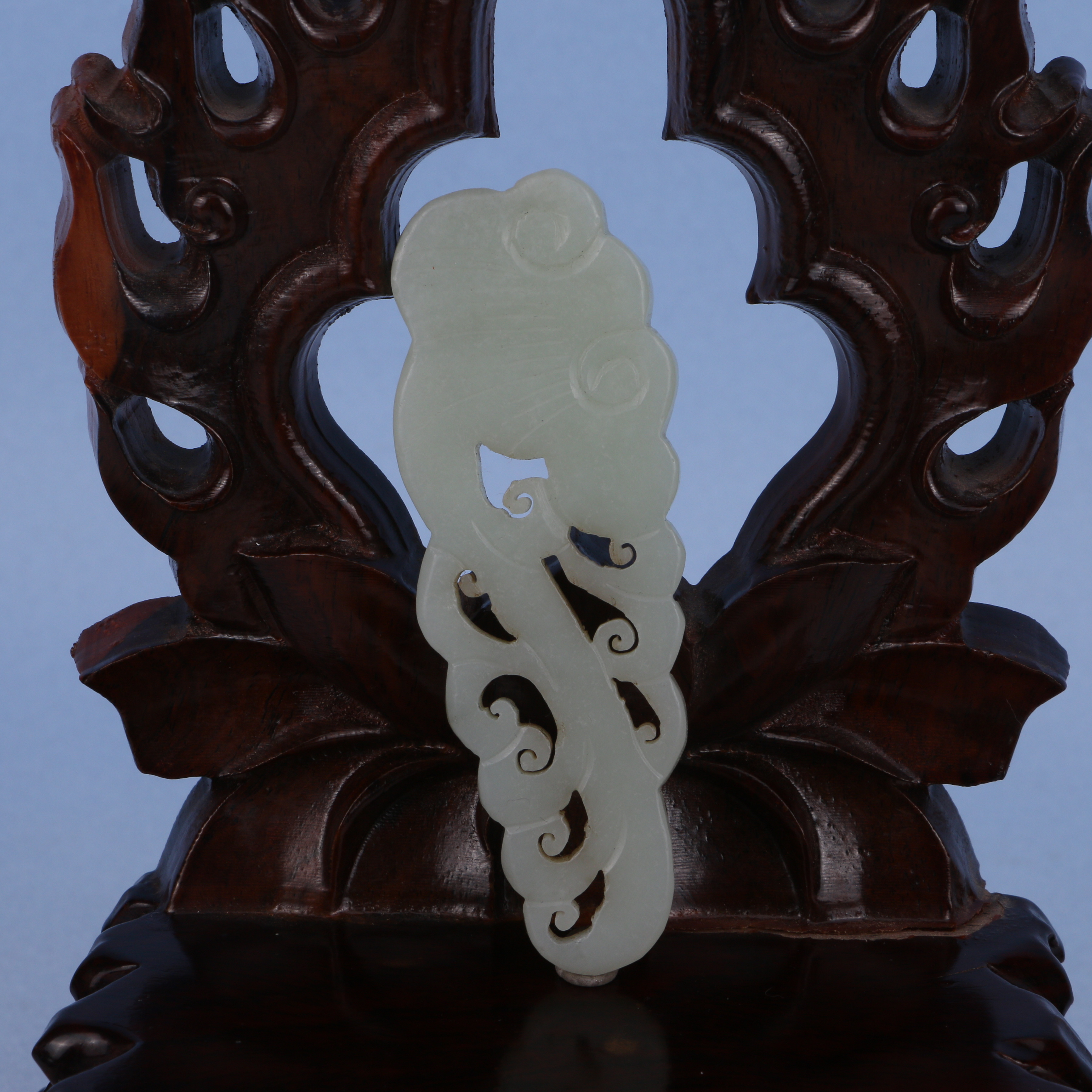 2221  清  和田玉灵芝把件