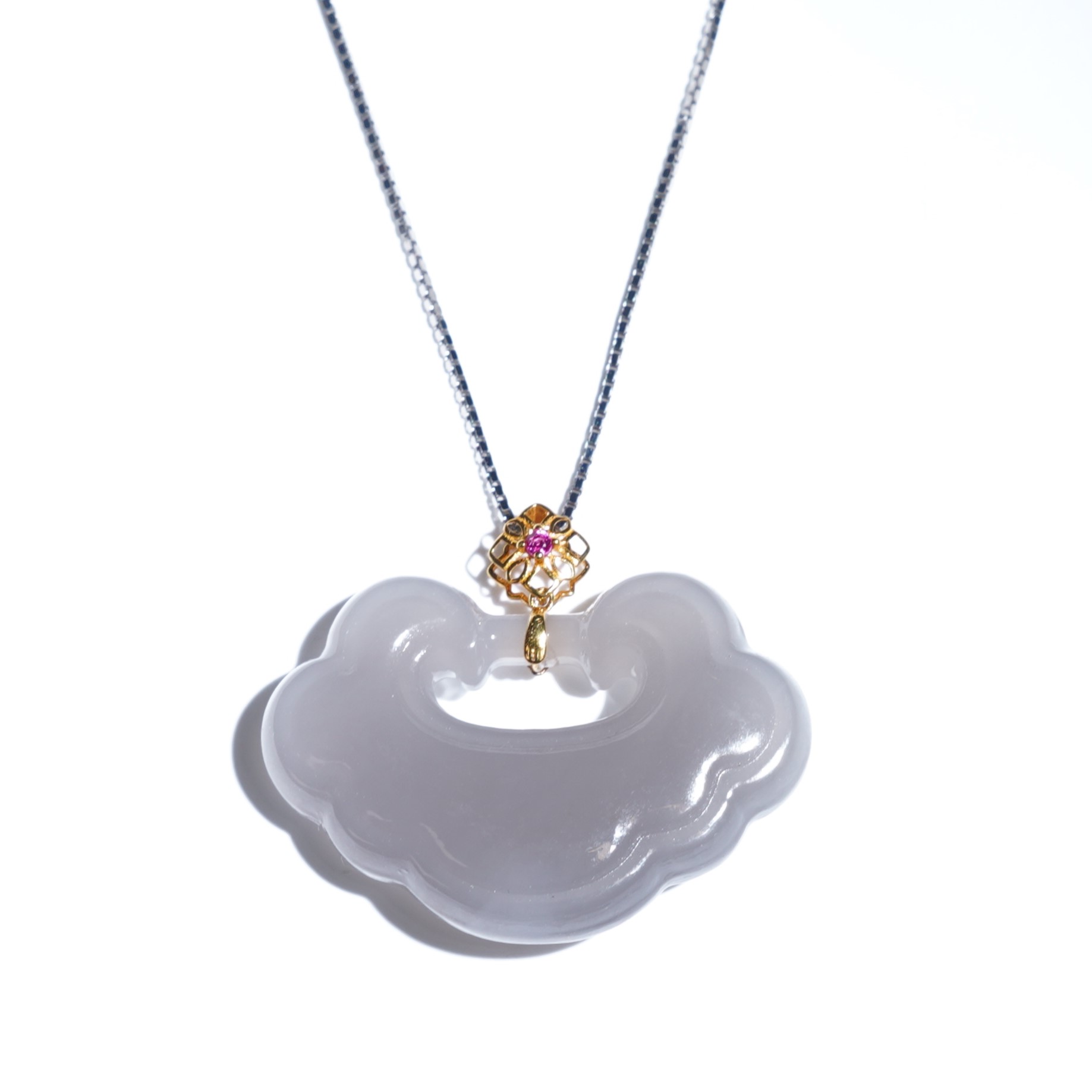 18k和田玉烟紫如意 JYCX23071824