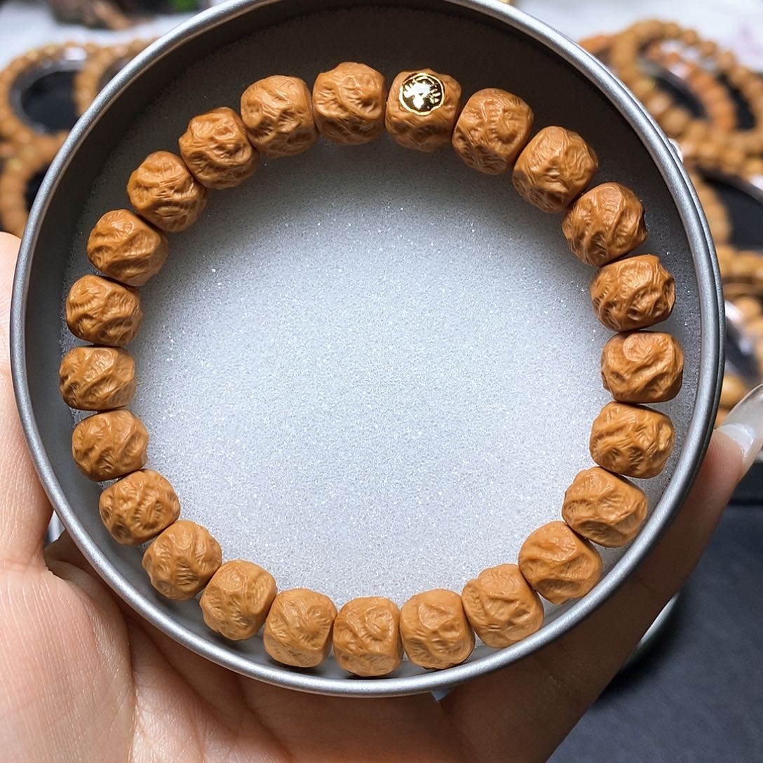 猴头核桃手串金标观山无相尺寸10左右全品单号32号