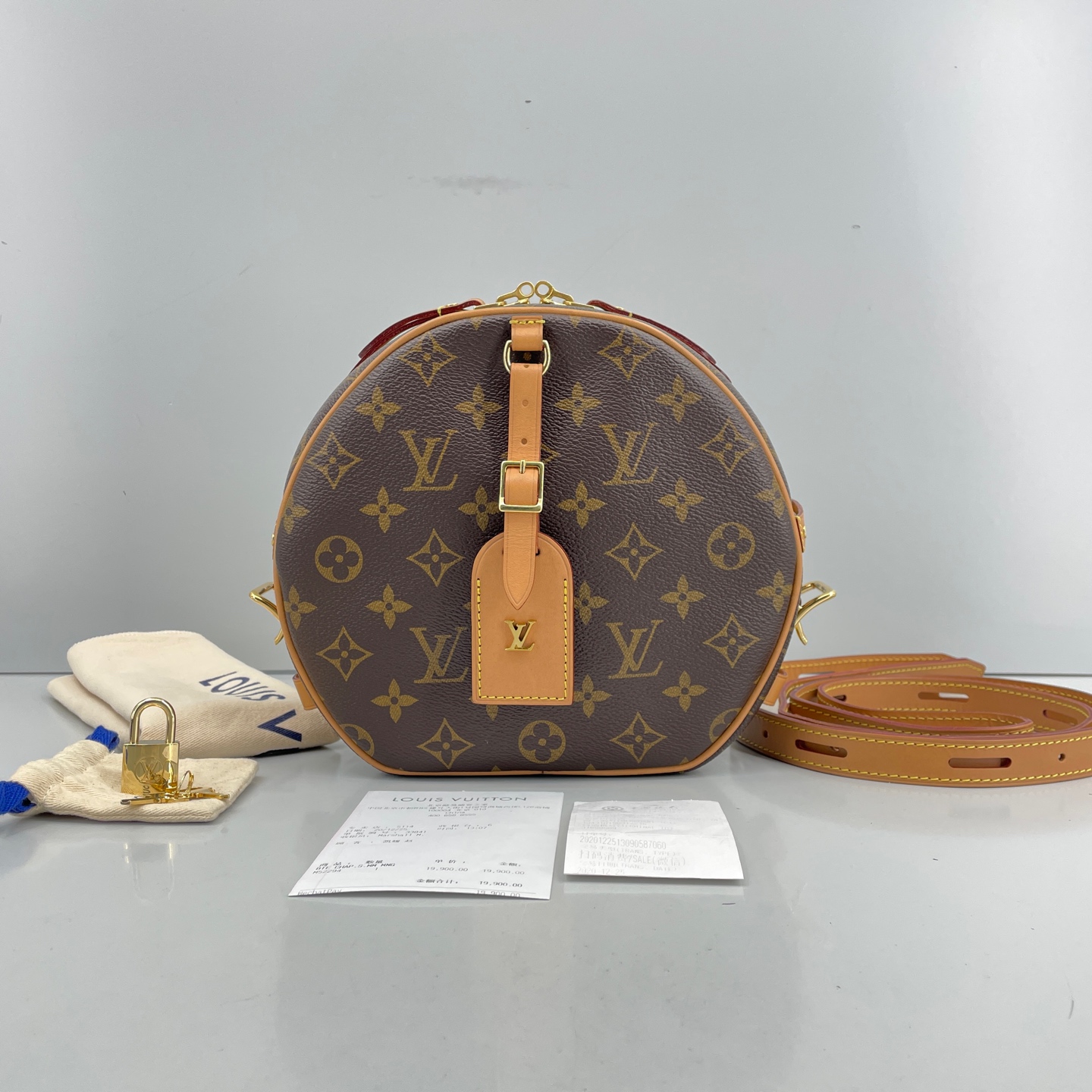 95新 LouisVuitton/路易威登 优选/老花大软饼20年带票/22×19×7