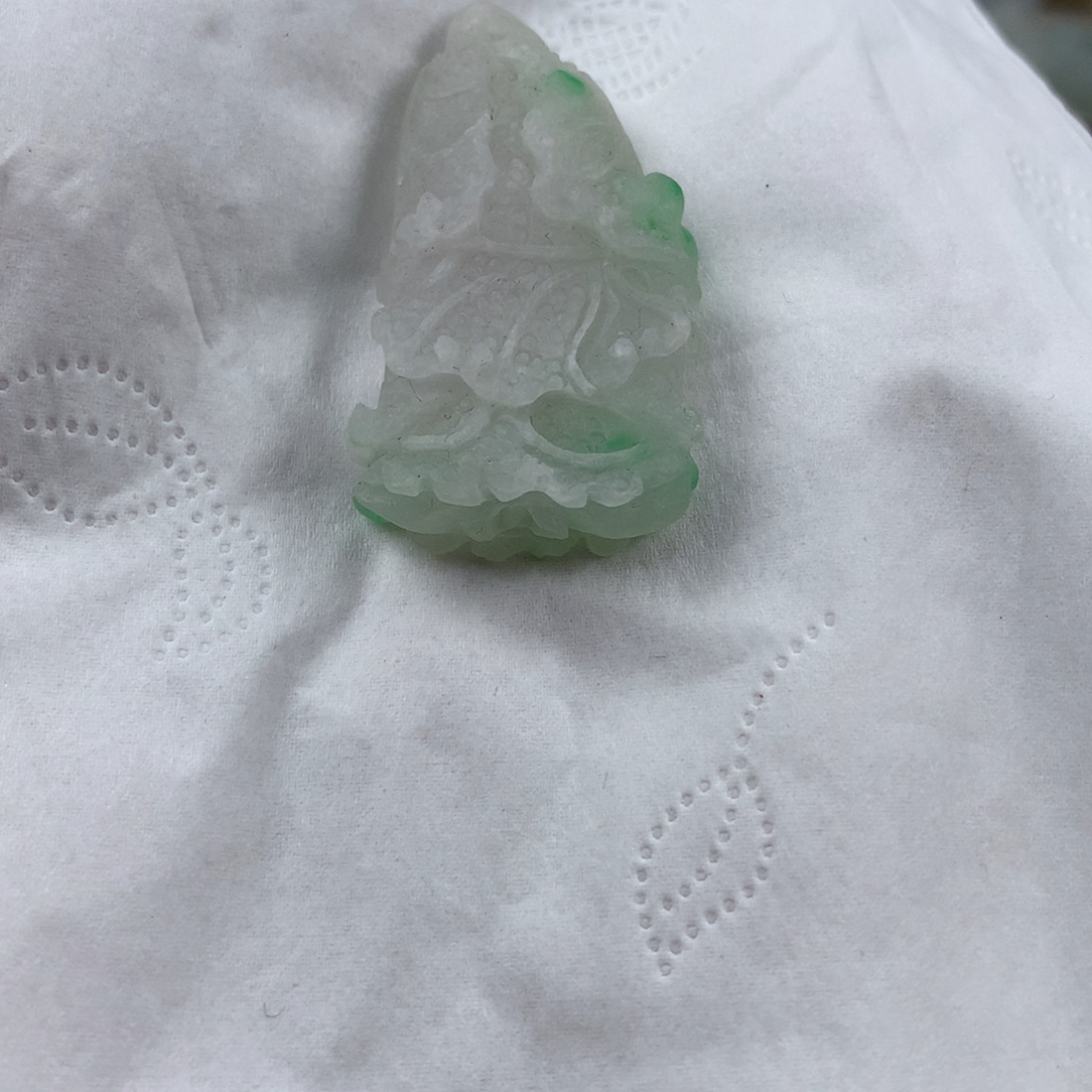 定制翡翠未镶嵌白菜 毛货 无鉴赏期