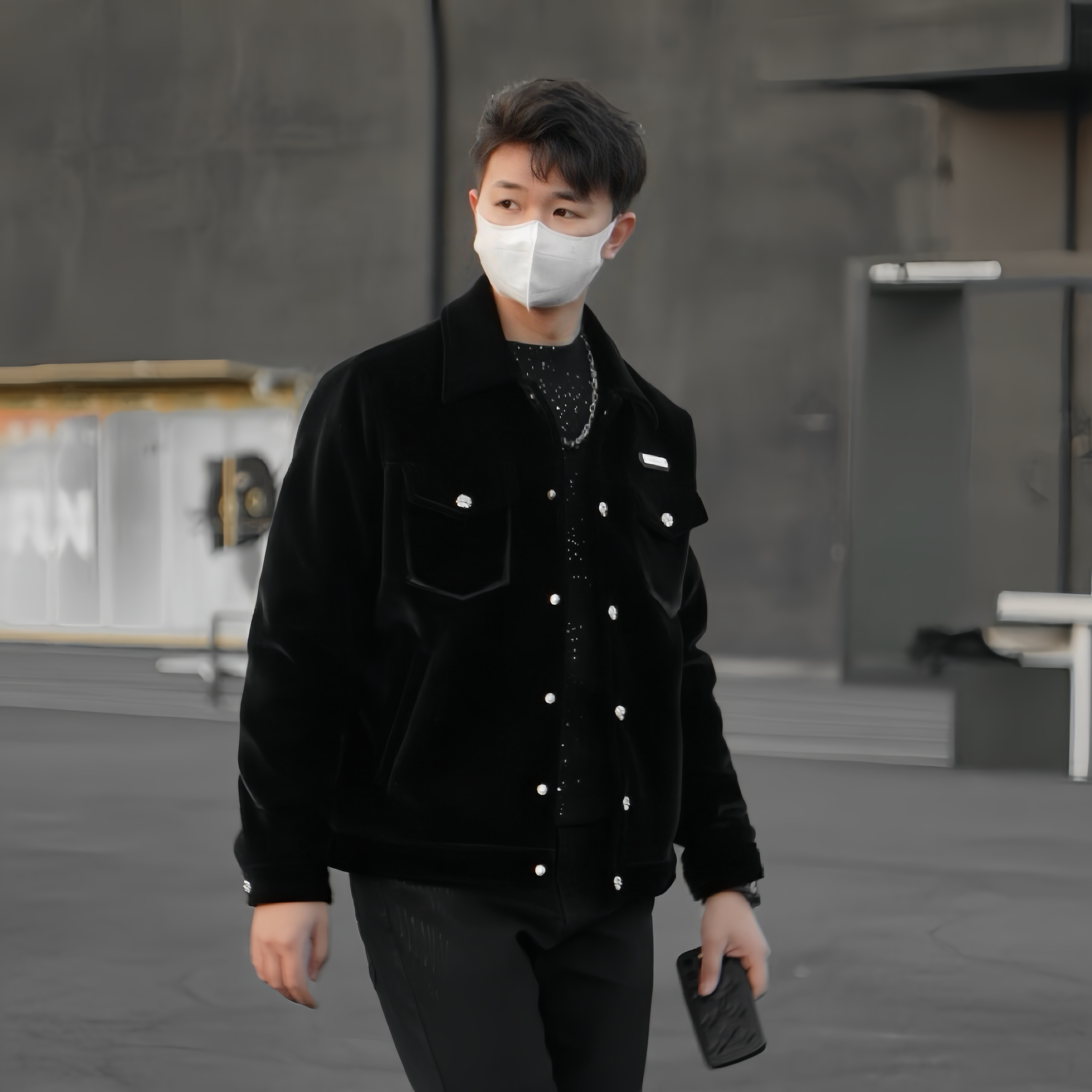 【源创】绒质精黑高级感25年男士新款加绒厚保暖夹克外套翻领百搭款