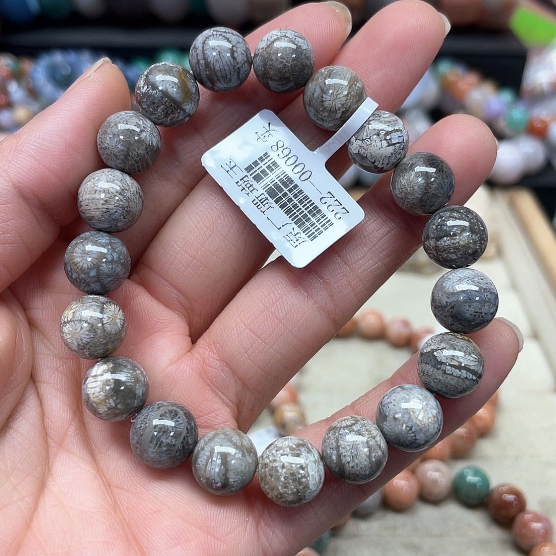 硅化珊瑚（珊瑚玉）手链未镶嵌307