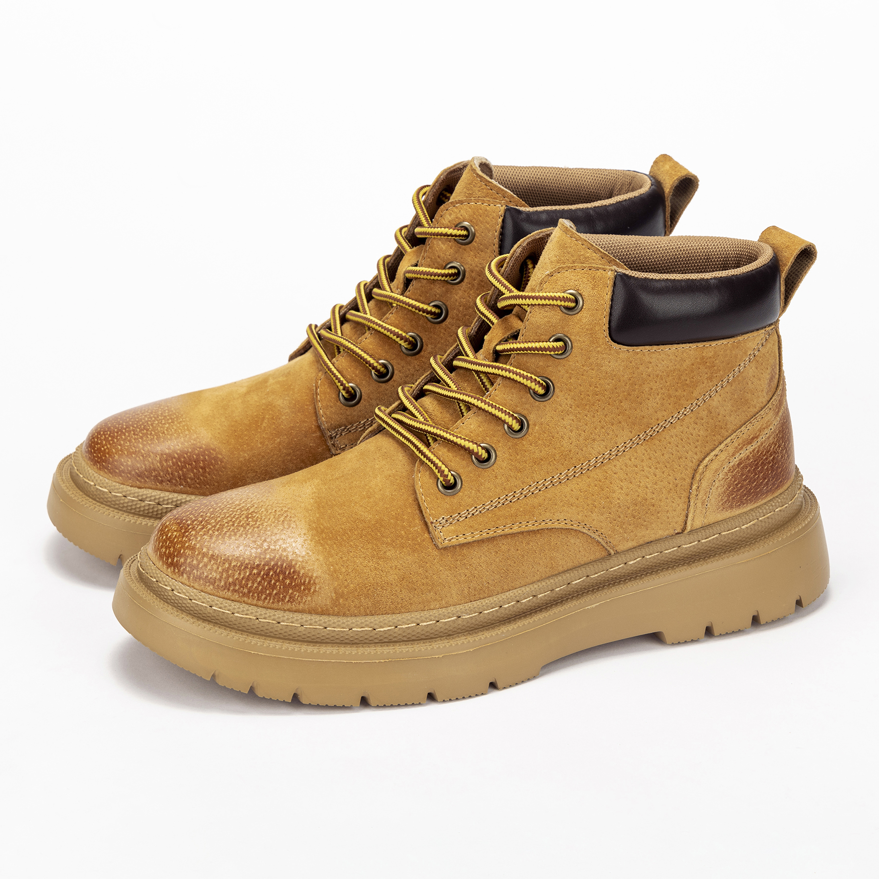 2025新款高帮马丁靴加绒鞋子工装靴真皮秋冬款保暖工作男鞋百搭