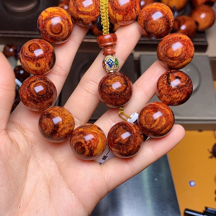 花梨木类手串/手链黄花梨风化料老挝花梨土埋料2.0