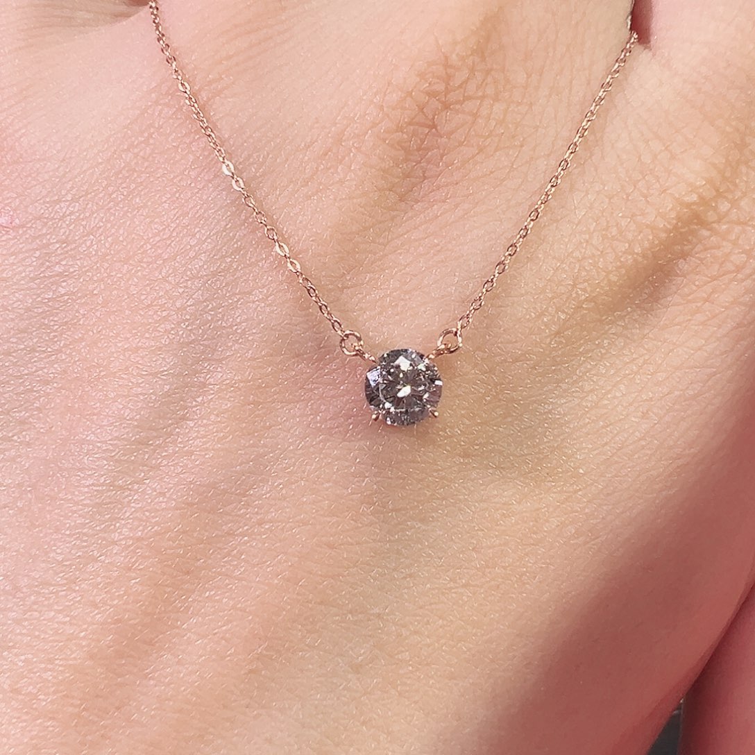 实验室培育钻石项链18K金镶嵌