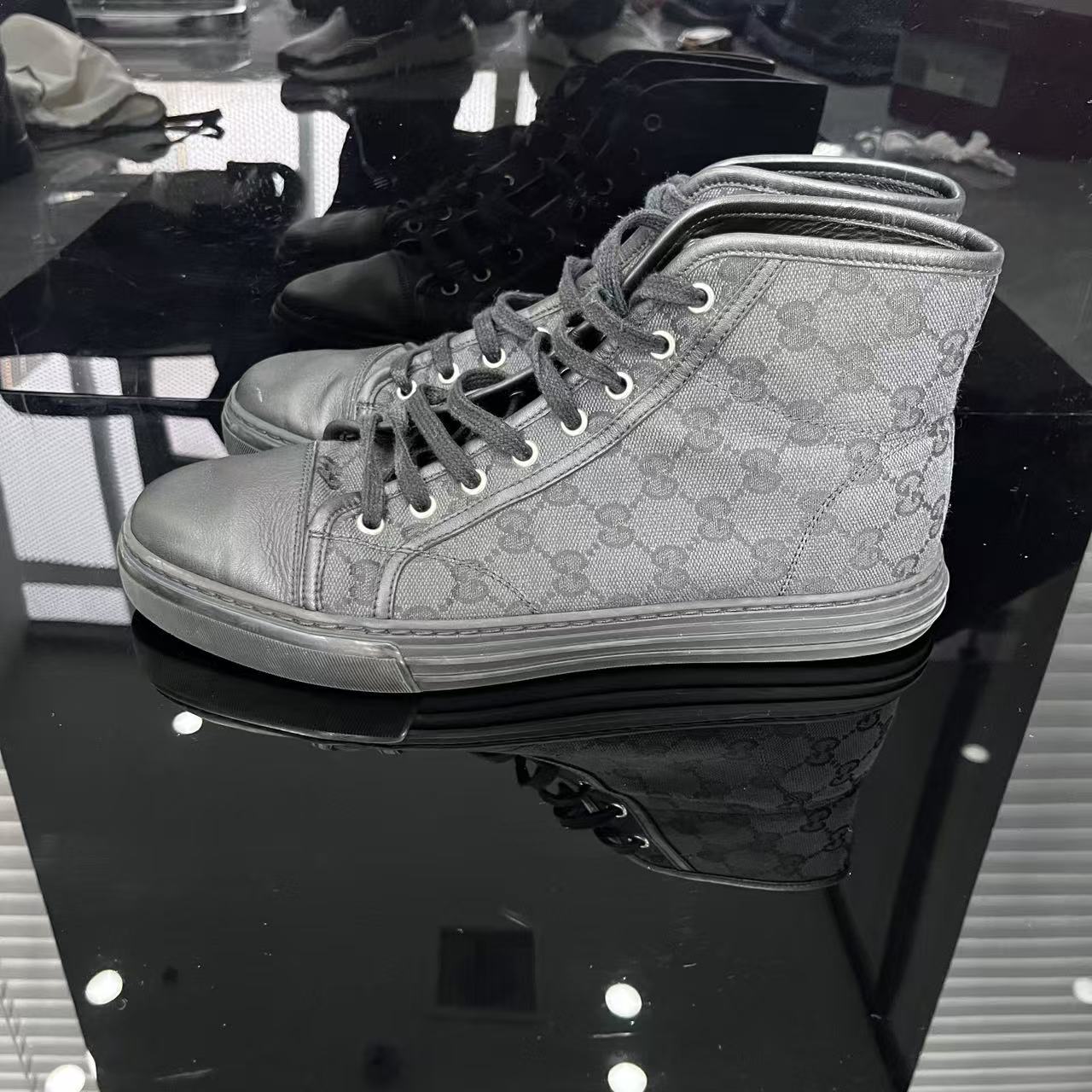95新 GUCCI/古驰 41码 265 老花 中帮 板鞋