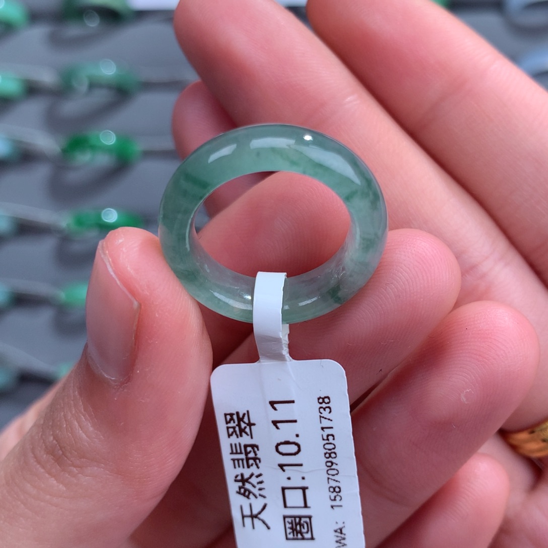 翡翠戒指未镶嵌天然