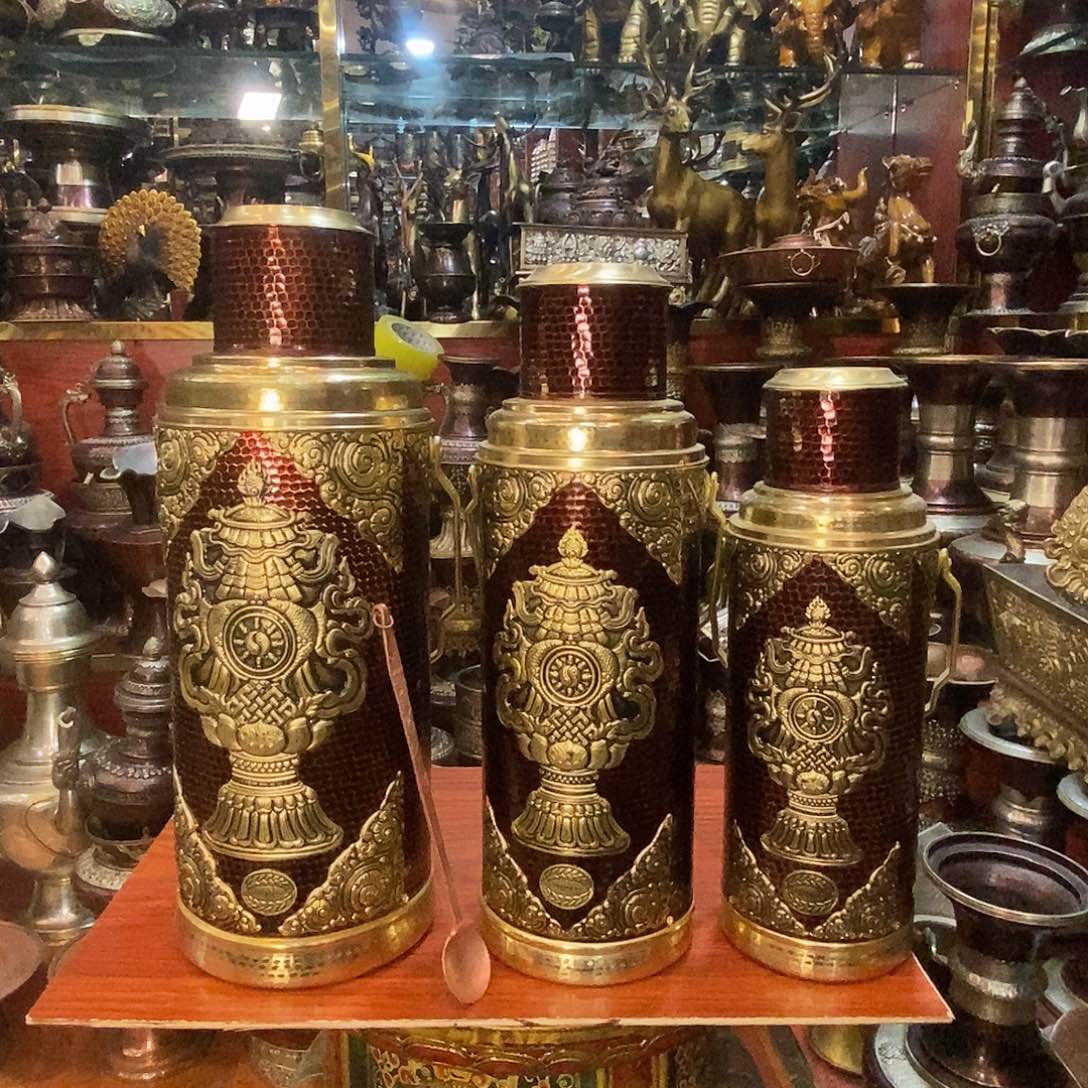 有机玻璃龙把保温瓶带胆家居装饰高档