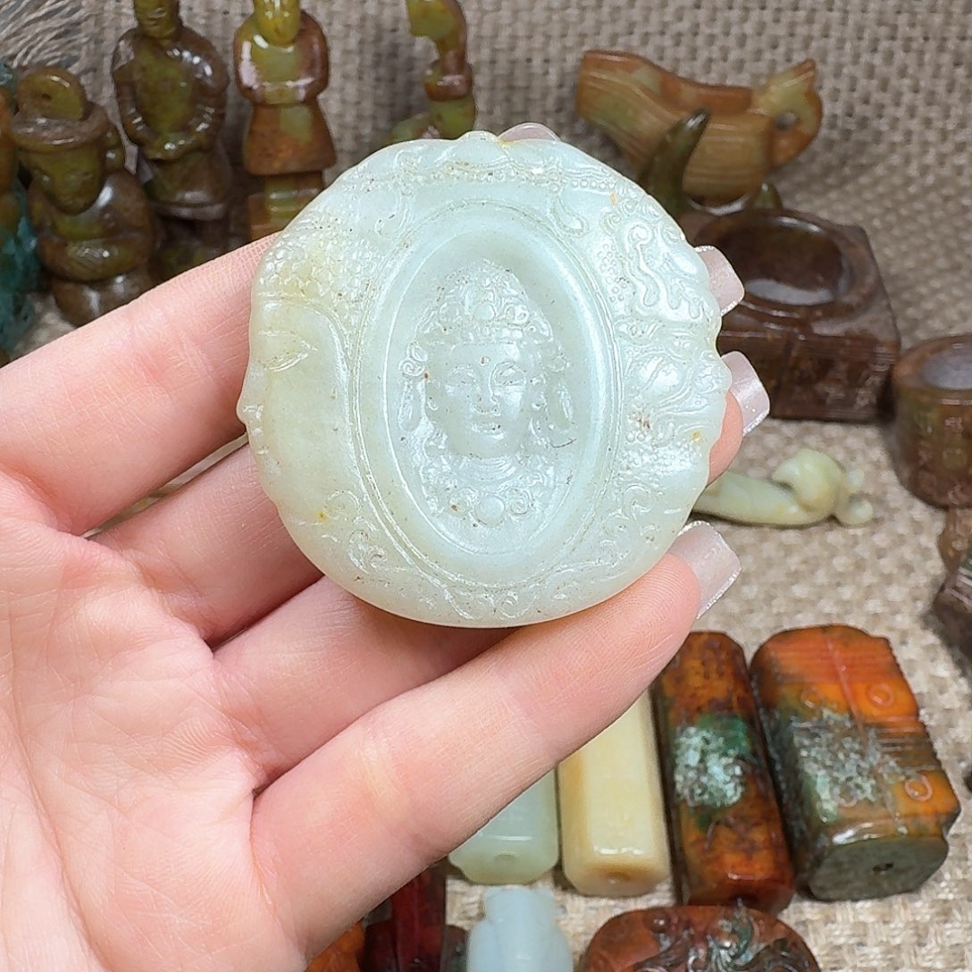 白玉菩提吊坠挂件