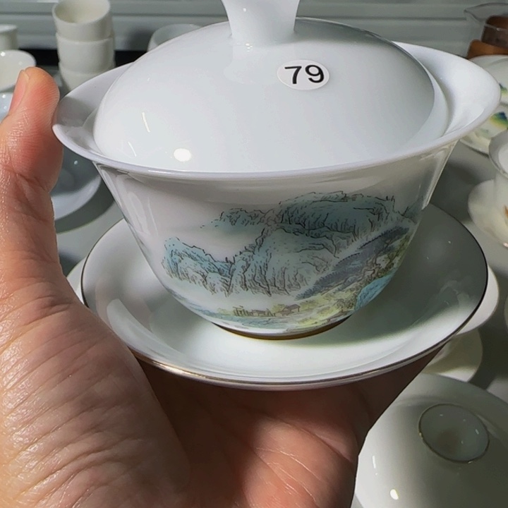 孤品冰种薄胎3才盖碗79