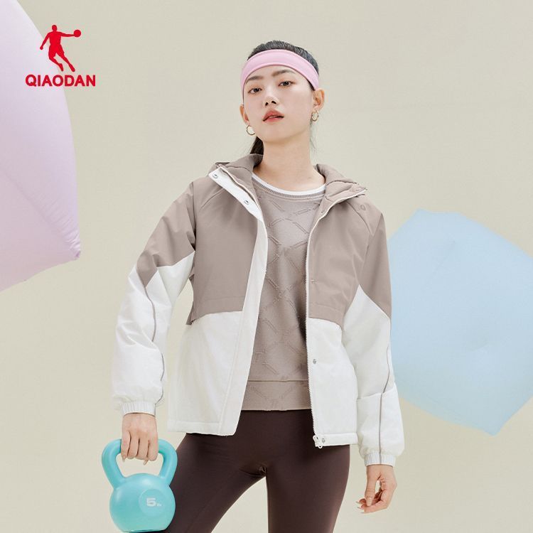 乔丹运动棉服女2025冬季保暖综训梭织宽松防泼水风衣QDEFM2254030