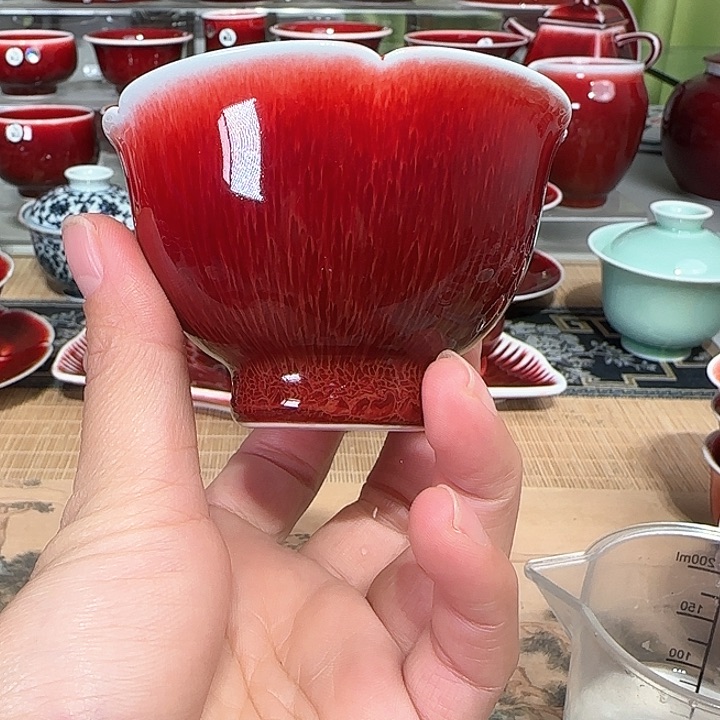 景德镇红马坊花口杯