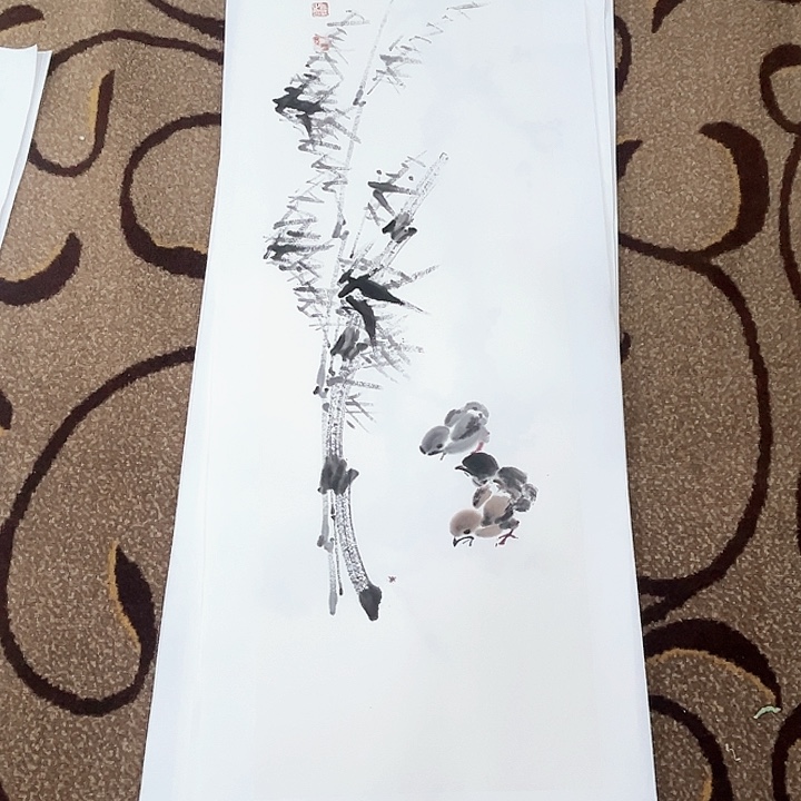 国画咖*四尺对开常鸿斌