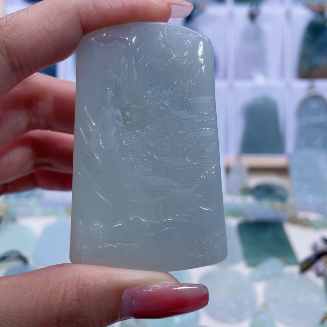 翡翠颈饰未镶嵌缅甸翡翠A货未镶嵌