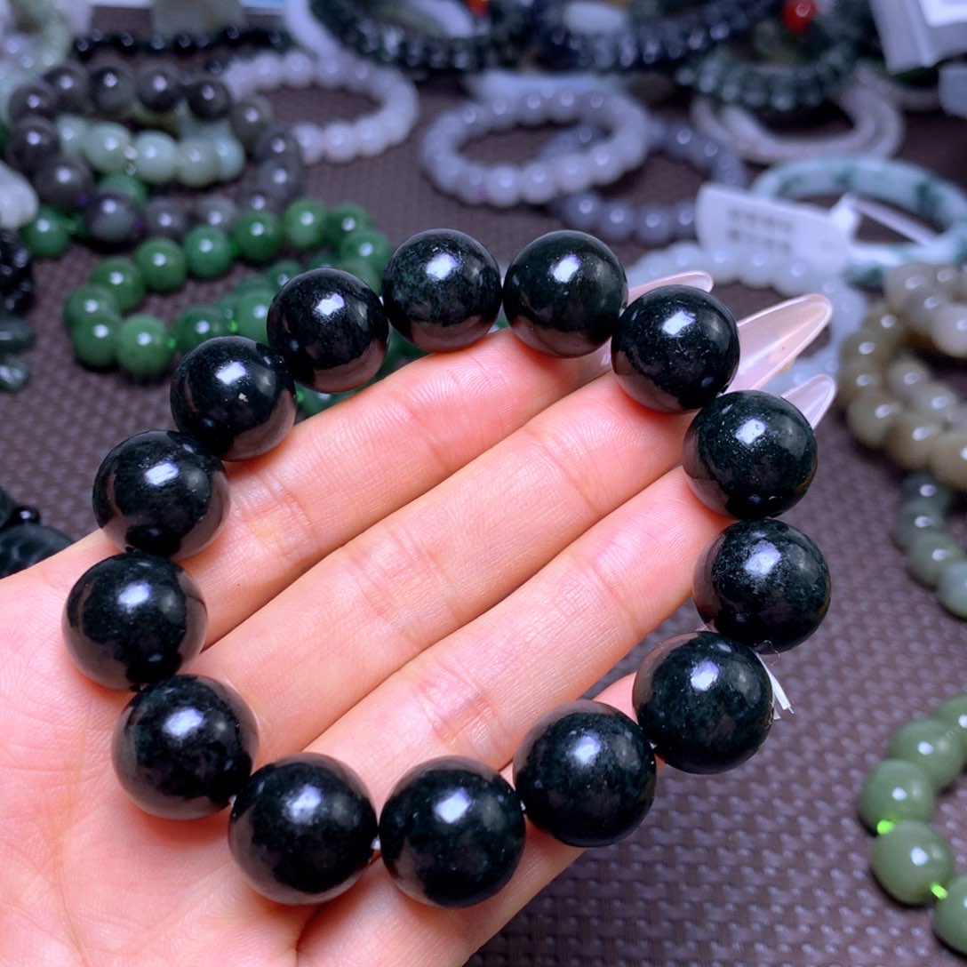 和田玉未镶嵌手串卡16