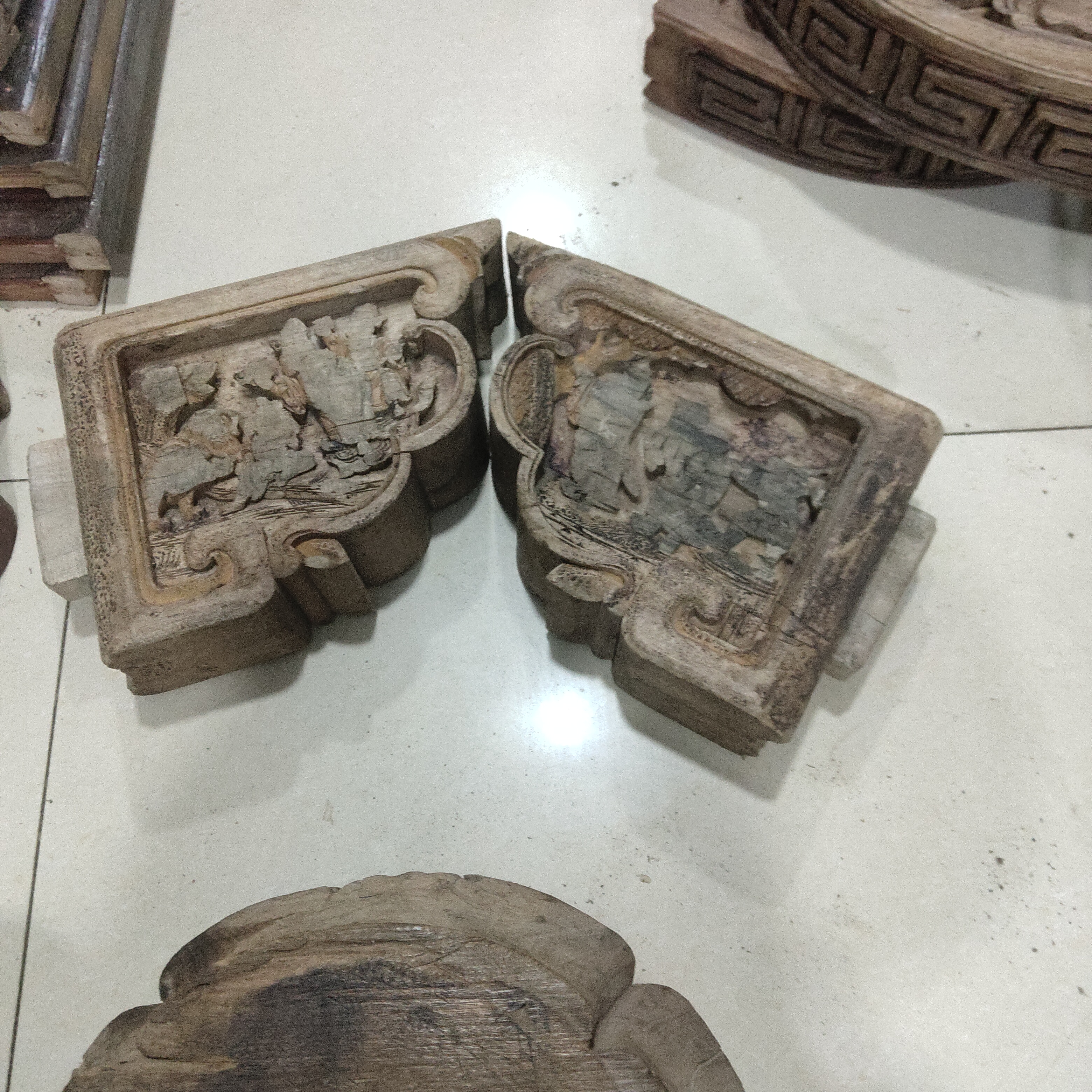 老物件老木雕老花板