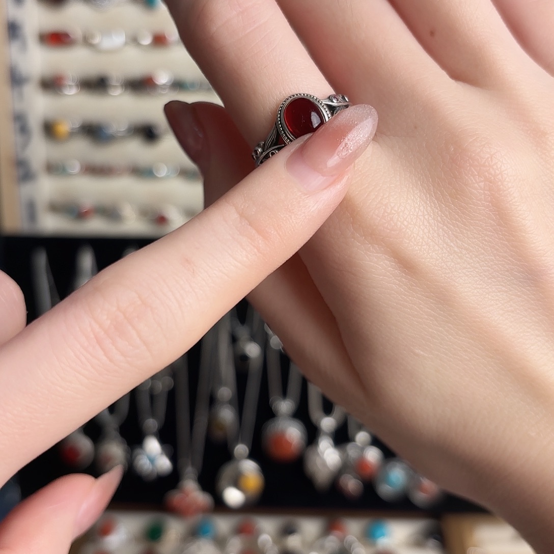 925银925银红戒指