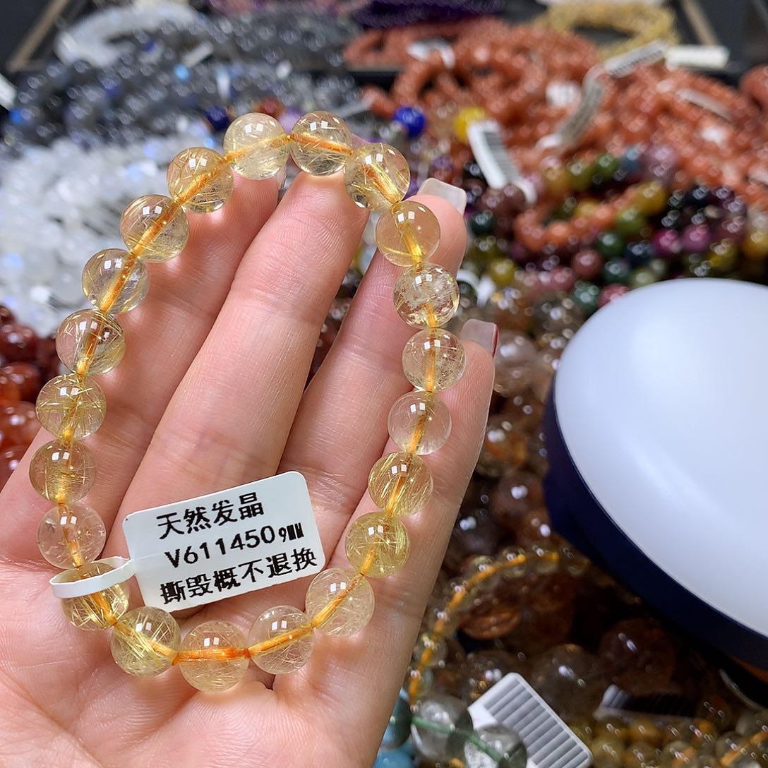 水晶手链未镶嵌， 