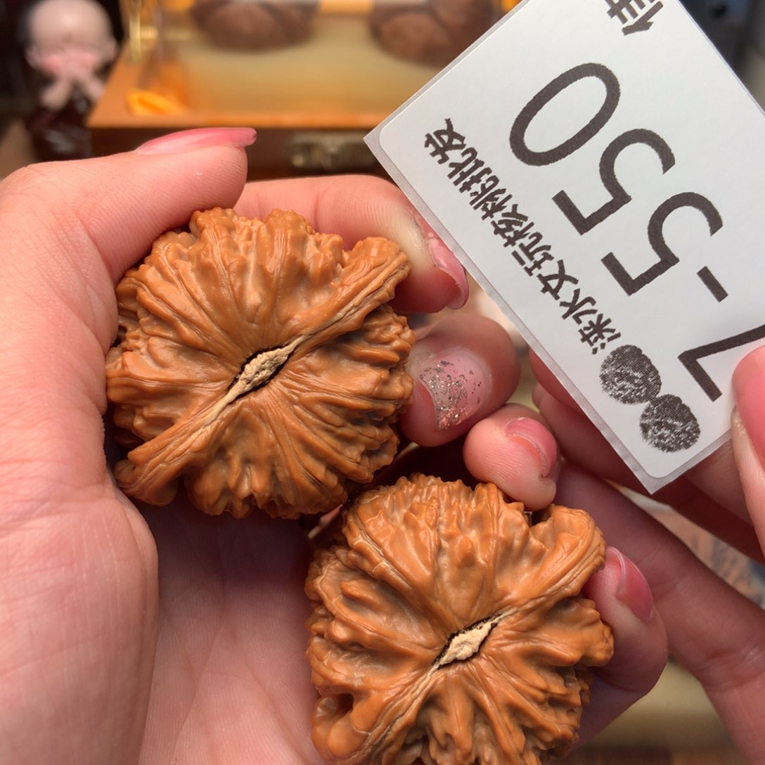 文玩核桃把件46闷白