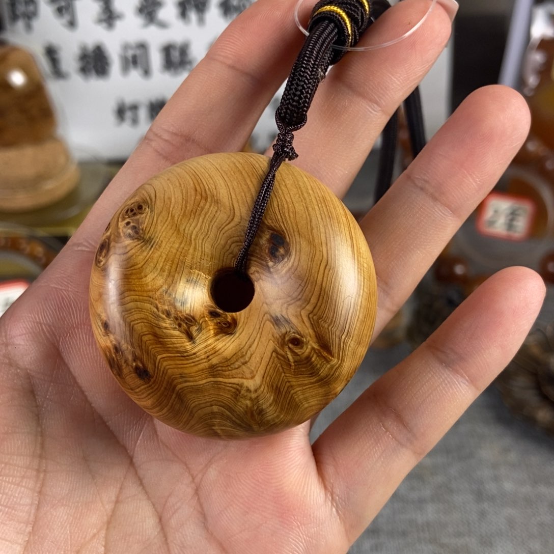 柏木（崖柏）其他平安扣瘤疤火焰纹