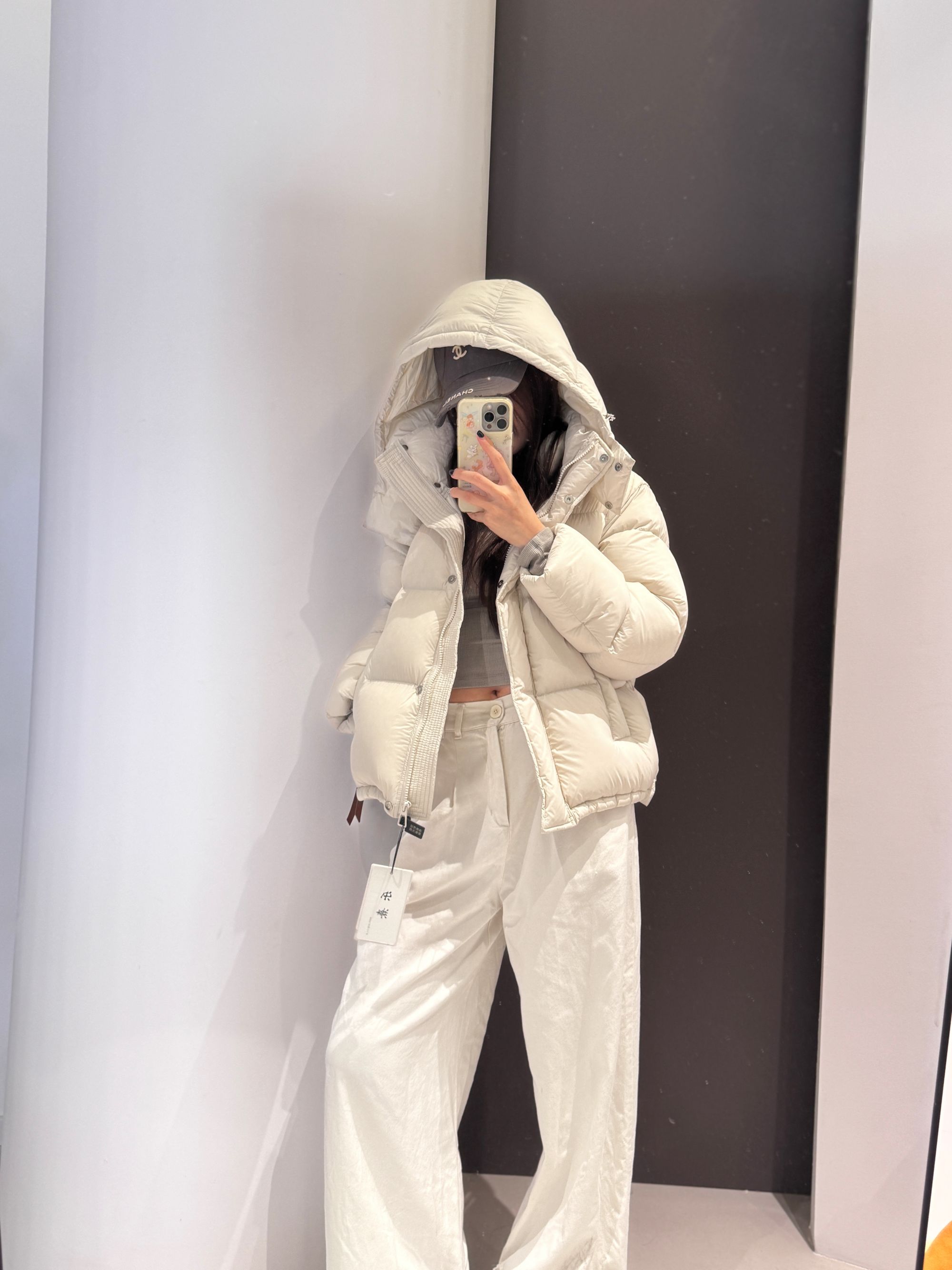 新国标90白鸭绒帽子可脱卸磁吸扣版本羽绒服