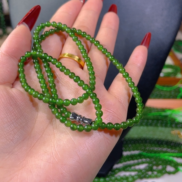 和田玉（碧玉）颈饰未镶嵌4