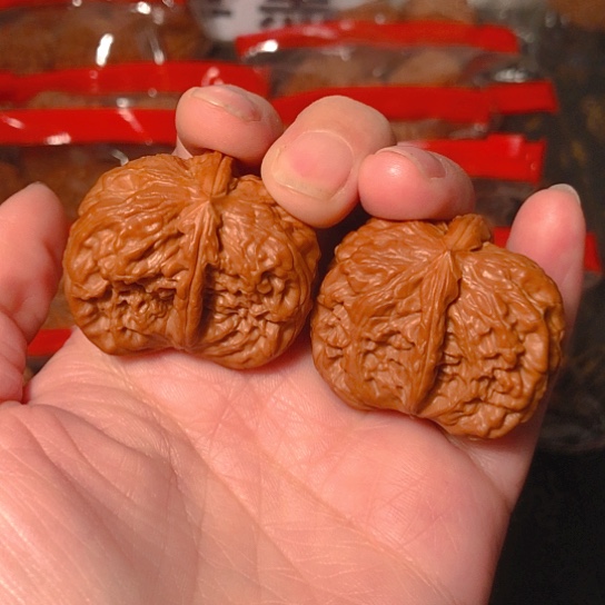 文玩核桃把件白狮子半壁江山