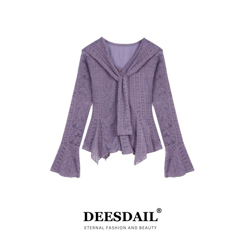【315】DEESDAIL早秋长袖上衣显瘦小众知性针织衫女装A132