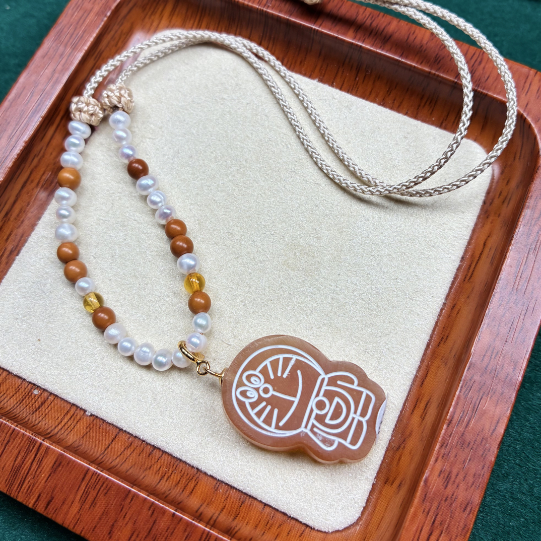 天然蜜蜡多啦A梦，抖音基地发货，带证书