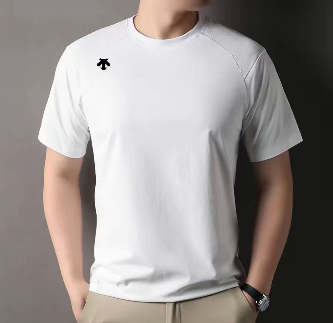 圆领夏季短袖透气夏季休闲半袖打底T恤户外运动时尚纯色男装t恤