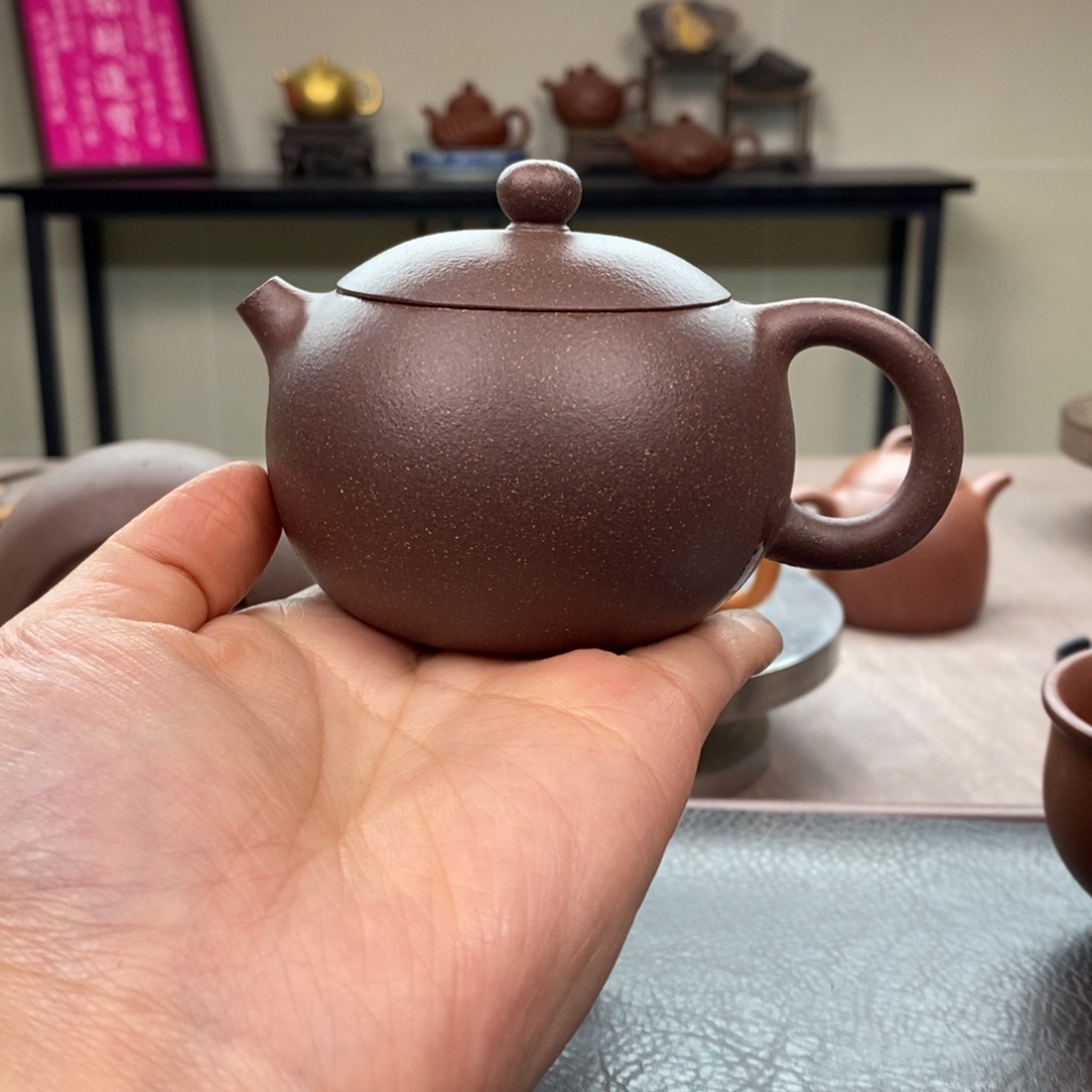 茶壶紫砂千禧紫泥西施180cc精工半手
