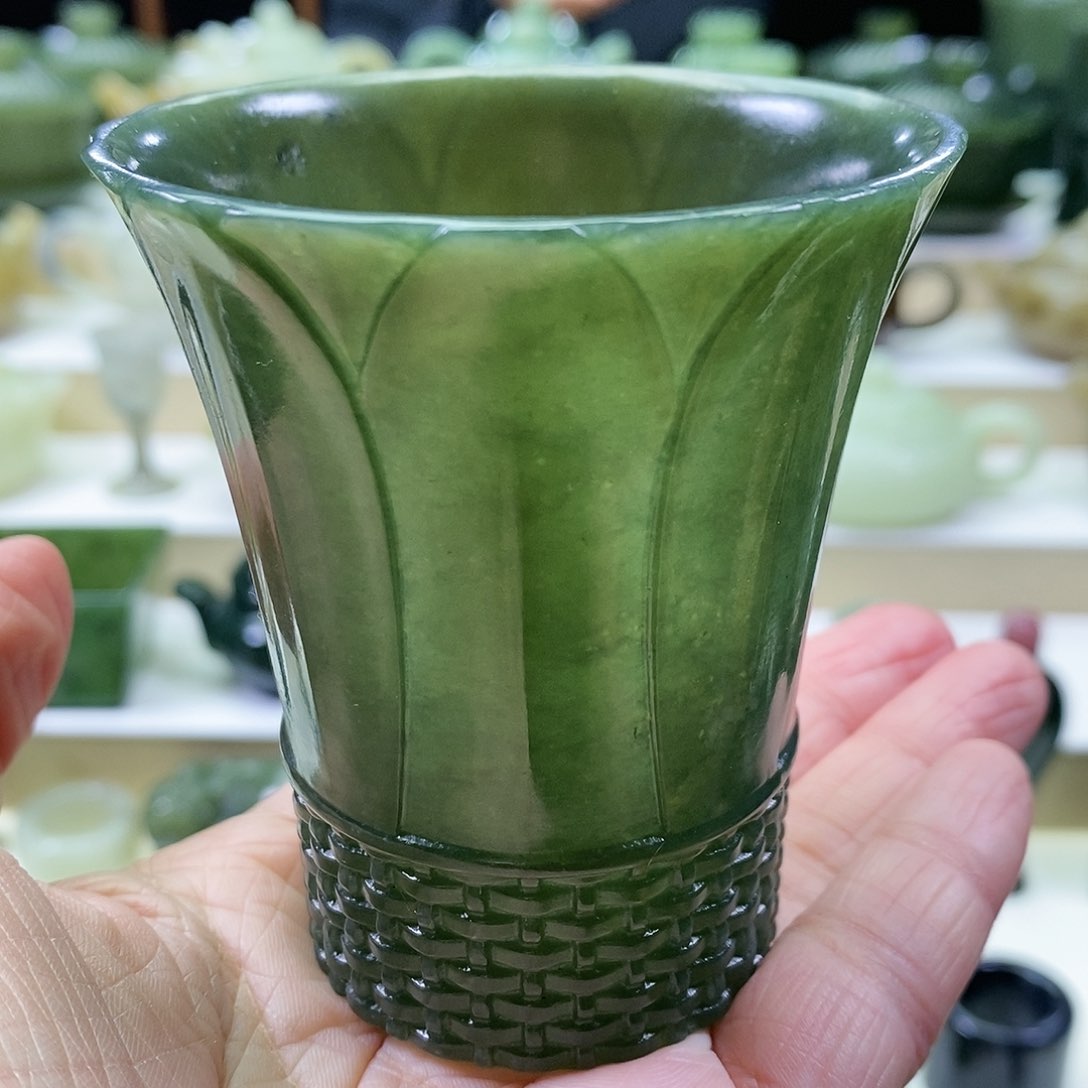 和田玉茶杯未镶嵌