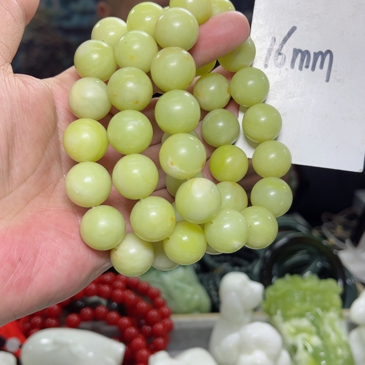 蛇纹石玉手串多样性发货未镶嵌